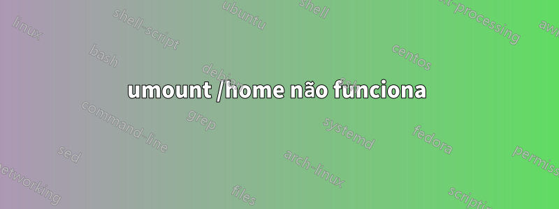 umount /home não funciona