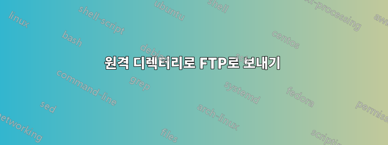 원격 디렉터리로 FTP로 보내기