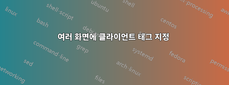 여러 화면에 클라이언트 태그 지정