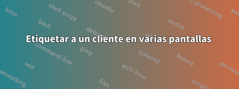 Etiquetar a un cliente en varias pantallas