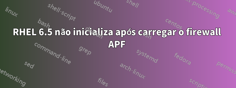 RHEL 6.5 não inicializa após carregar o firewall APF