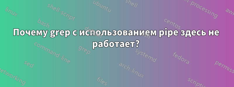 Почему grep с использованием pipe здесь не работает?