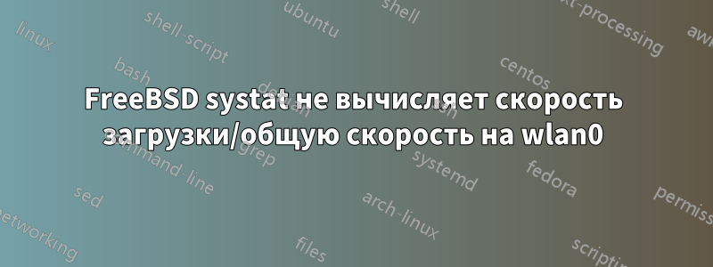 FreeBSD systat не вычисляет скорость загрузки/общую скорость на wlan0