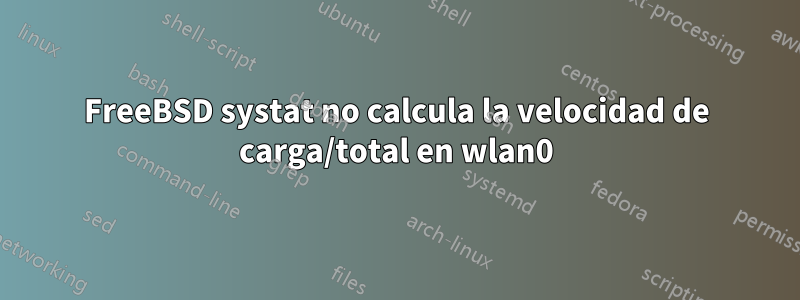 FreeBSD systat no calcula la velocidad de carga/total en wlan0