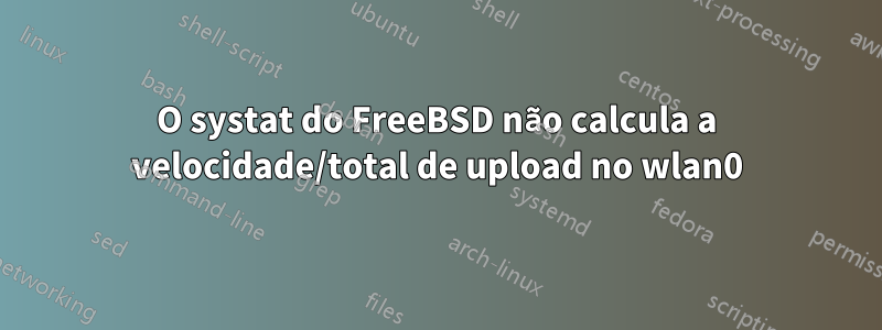 O systat do FreeBSD não calcula a velocidade/total de upload no wlan0