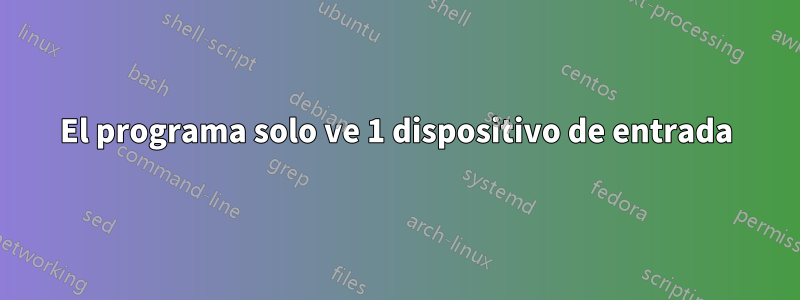 El programa solo ve 1 dispositivo de entrada