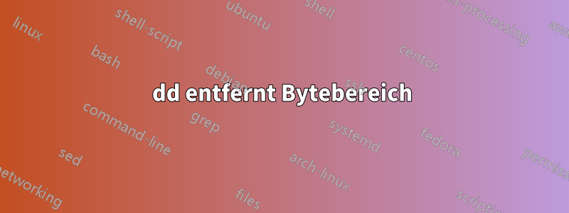 dd entfernt Bytebereich