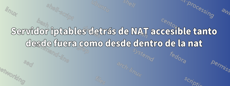 Servidor iptables detrás de NAT accesible tanto desde fuera como desde dentro de la nat