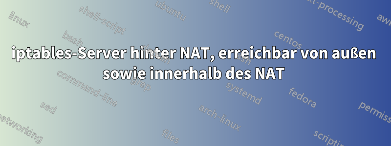 iptables-Server hinter NAT, erreichbar von außen sowie innerhalb des NAT