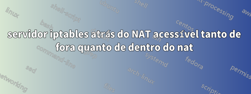 servidor iptables atrás do NAT acessível tanto de fora quanto de dentro do nat