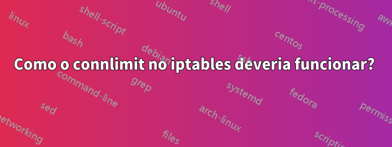 Como o connlimit no iptables deveria funcionar?