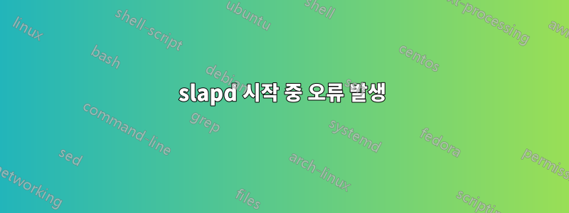 slapd 시작 중 오류 발생