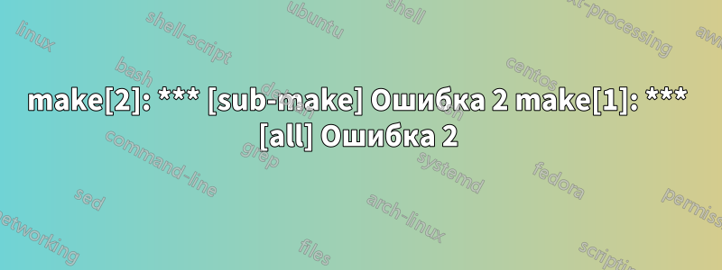 make[2]: *** [sub-make] Ошибка 2 make[1]: *** [all] Ошибка 2