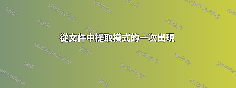 從文件中提取模式的一次出現