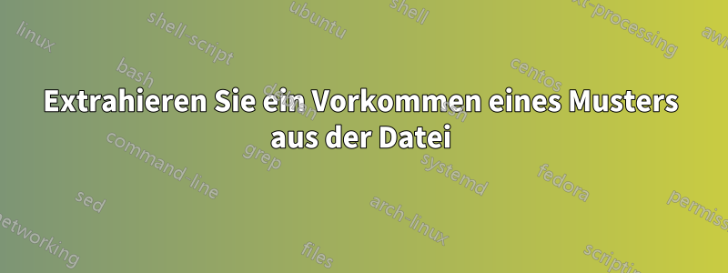 Extrahieren Sie ein Vorkommen eines Musters aus der Datei