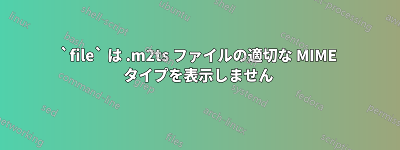 `file` は .m2ts ファイルの適切な MIME タイプを表示しません