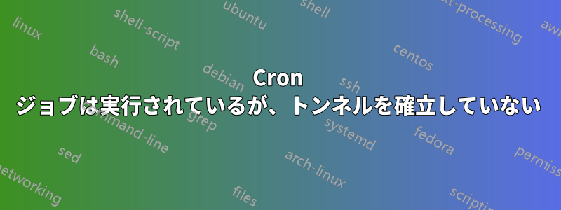 Cron ジョブは実行されているが、トンネルを確立していない