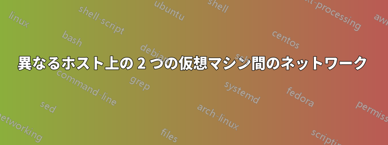 異なるホスト上の 2 つの仮想マシン間のネットワーク