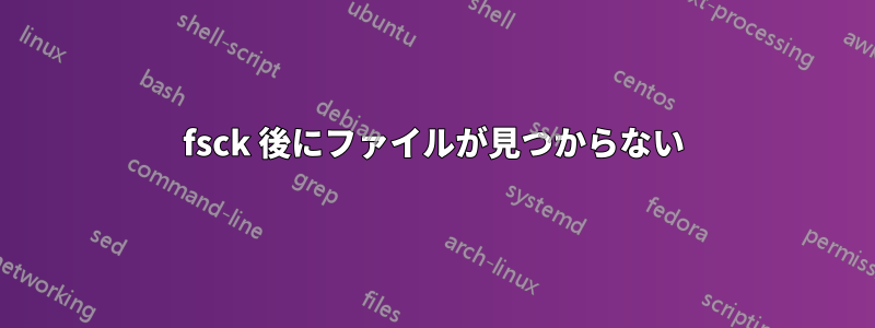 fsck 後にファイルが見つからない