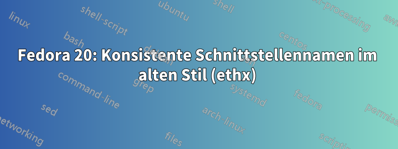 Fedora 20: Konsistente Schnittstellennamen im alten Stil (ethx)