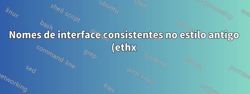 Nomes de interface consistentes no estilo antigo (ethx) do Fedora 20