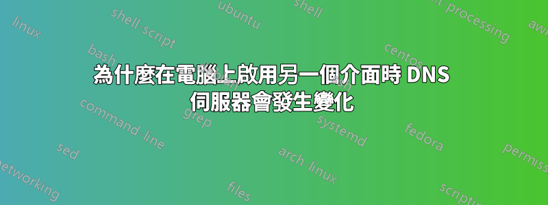 為什麼在電腦上啟用另一個介面時 DNS 伺服器會發生變化