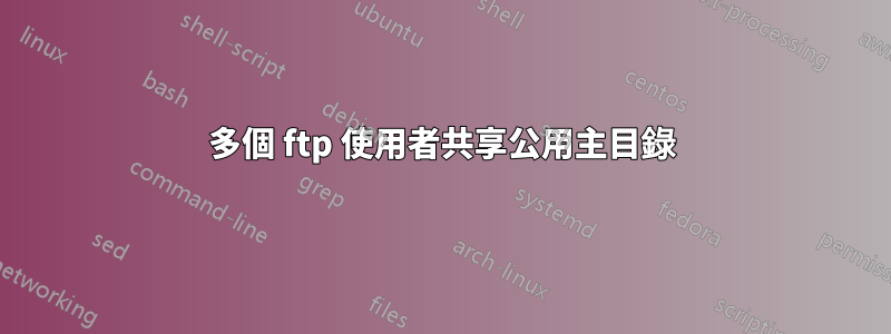 多個 ftp 使用者共享公用主目錄