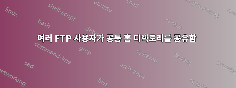 여러 FTP 사용자가 공통 홈 디렉토리를 공유함