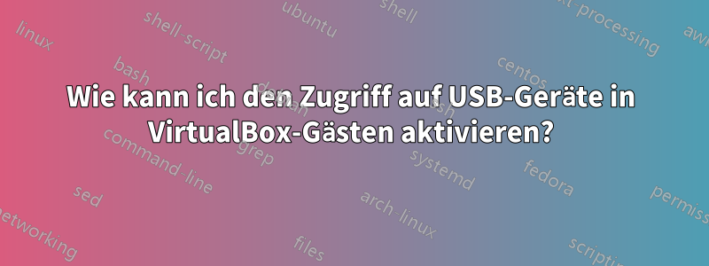 Wie kann ich den Zugriff auf USB-Geräte in VirtualBox-Gästen aktivieren?