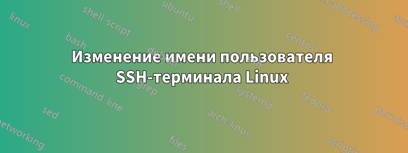 Изменение имени пользователя SSH-терминала Linux