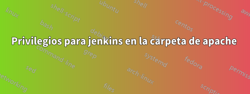 Privilegios para jenkins en la carpeta de apache