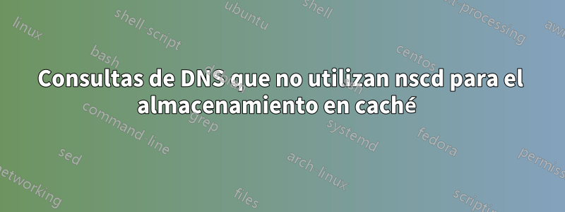 Consultas de DNS que no utilizan nscd para el almacenamiento en caché
