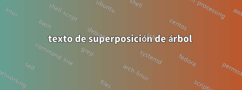texto de superposición de árbol