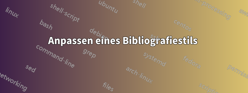 Anpassen eines Bibliografiestils