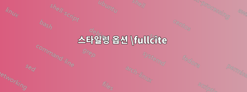 스타일링 옵션 \fullcite