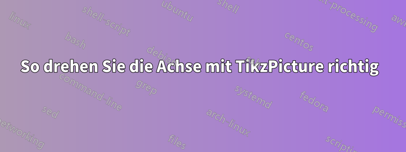 So drehen Sie die Achse mit TikzPicture richtig 