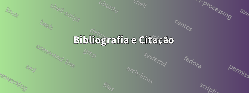 Bibliografia e Citação