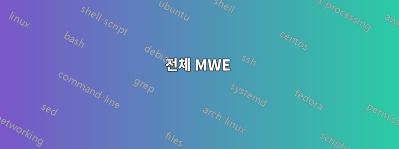 전체 MWE