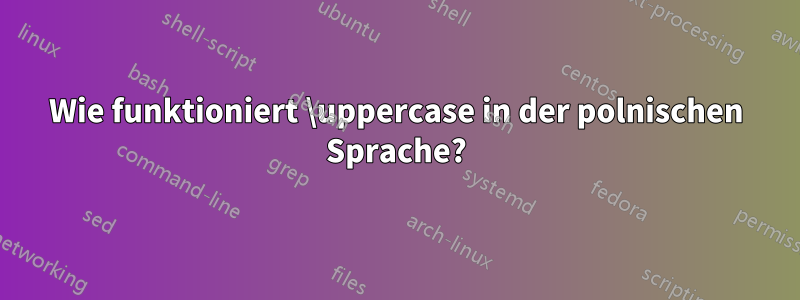 Wie funktioniert \uppercase in der polnischen Sprache?