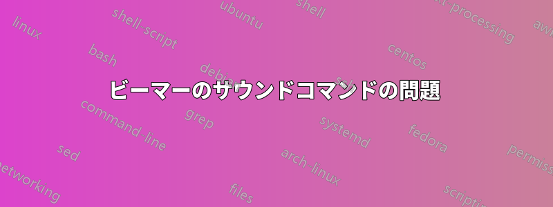 ビーマーのサウンドコマンドの問題