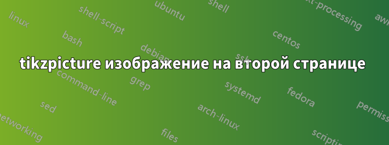 tikzpicture изображение на второй странице