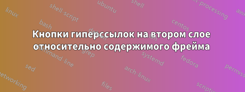 Кнопки гиперссылок на втором слое относительно содержимого фрейма