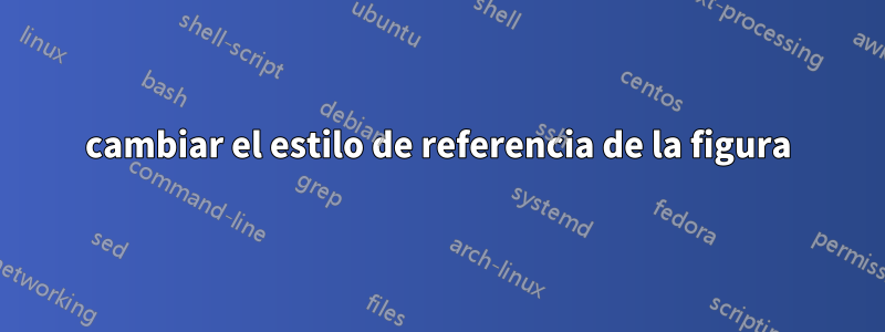 cambiar el estilo de referencia de la figura