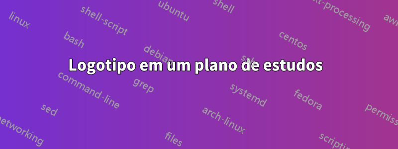 Logotipo em um plano de estudos 