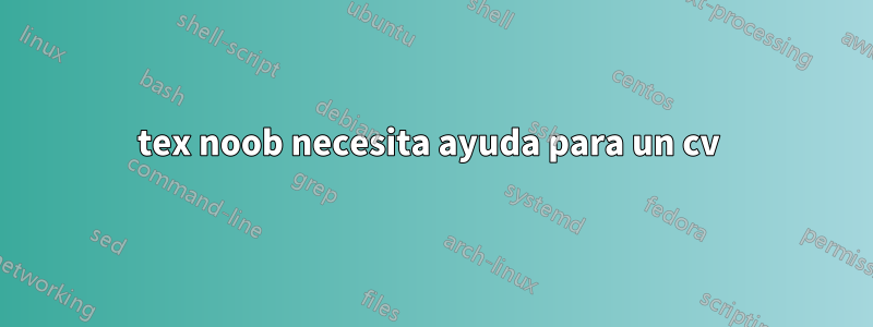 tex noob necesita ayuda para un cv 