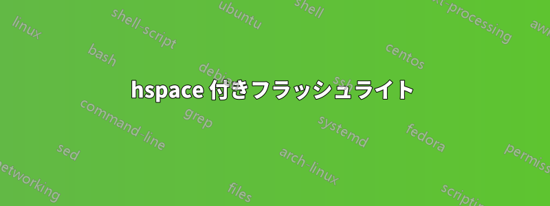 hspace 付きフラッシュライト