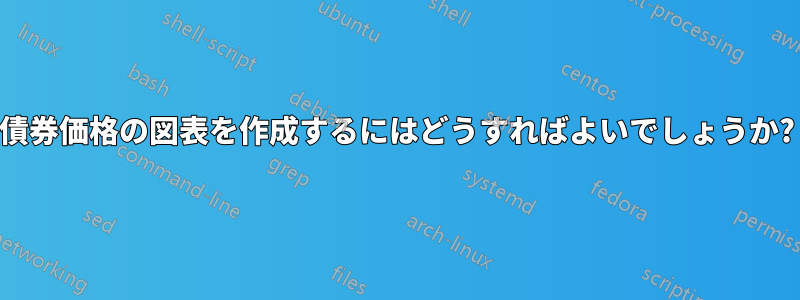 債券価格の図表を作成するにはどうすればよいでしょうか?