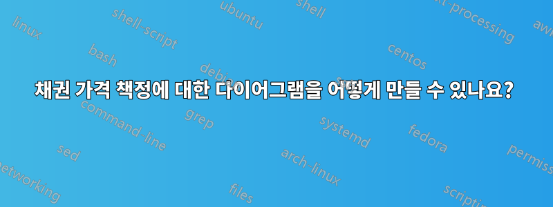 채권 가격 책정에 대한 다이어그램을 어떻게 만들 수 있나요?