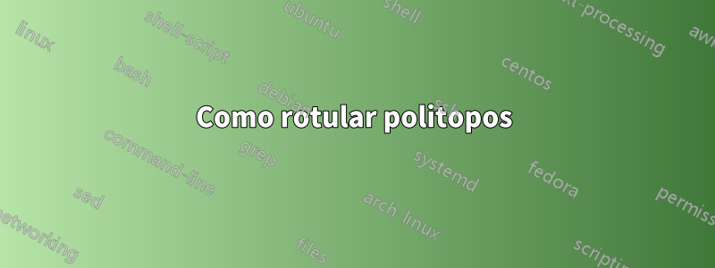 Como rotular politopos