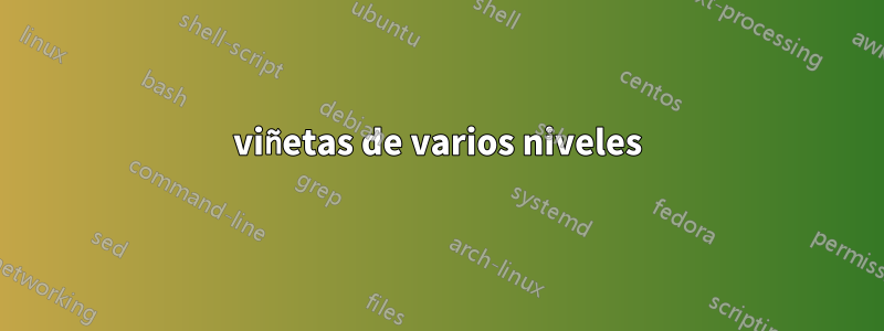 viñetas de varios niveles